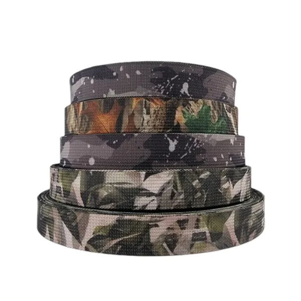 High Polyester Strap Nylon Camouflage Heat Transfer Printing Webbing