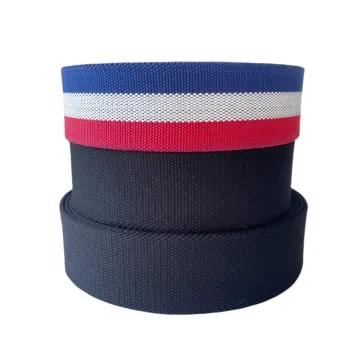 Durable Polyester Striped Cotton Webbing Custom Logo Sustainable Tape for Bag Straps