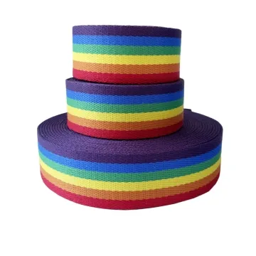 Colorful Striped Polyester Webbing Straps Cotton Webbing