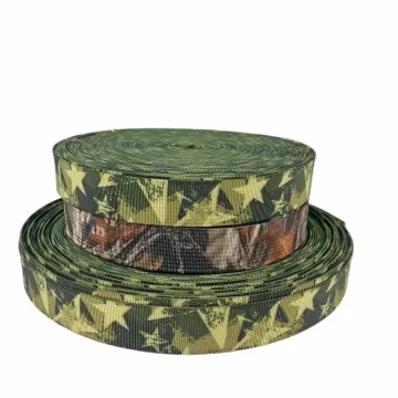 Jungle Pattern Camouflage Polyester Webbing Strap